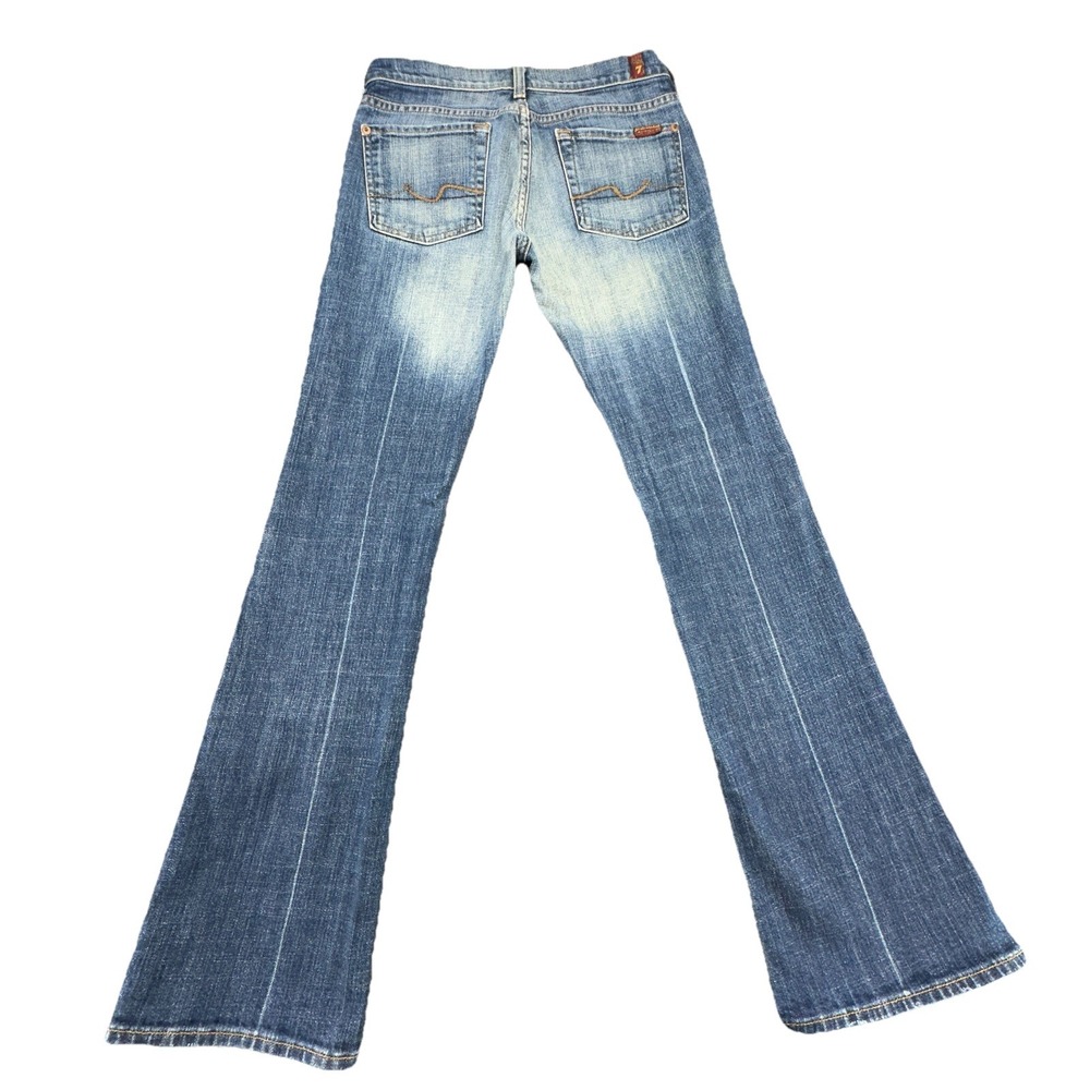 7 For All Mankind Bootcut Jeans 27 Blue Stretch Denim Made in USA Women's - Picture 7 of 8